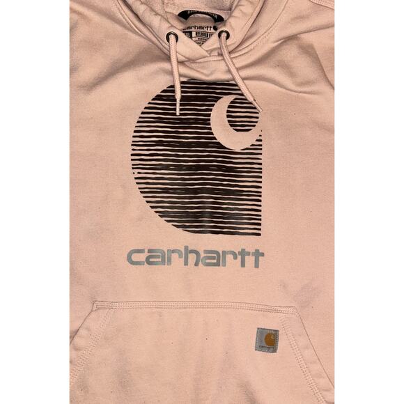 Carhartt Rain Defender Pink Women's Midweight Hoodie Sweatshirt XXL‎ Relaxed Fit - Picture 2 of 8